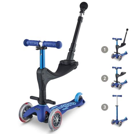 Mini Micro 3in1 DELUXE Push Along Scooter: Blue £109.95
